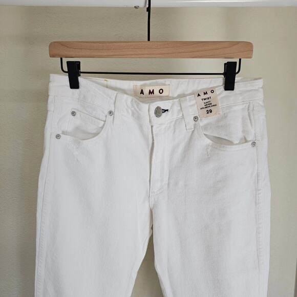 NWT AMO Mid Rise Twist Seam Ankle Skinny Jeans - Picture 3 of 10